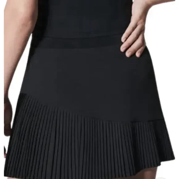 Spanx Yes Pleats Skort Womens Black Athletic Skirt Size 1x Pleated Shorts Liner - Picture 10 of 13